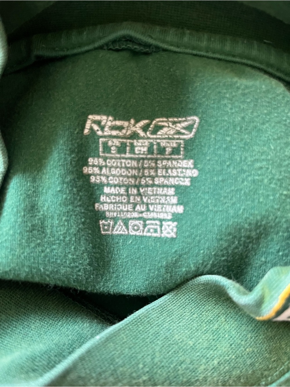 Reebok Green Pullover Sweatshirt with White Logo - Picture 2 of 2